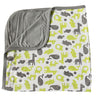Bamboo Double Layered Receiving Blanket (Limey/Dove)