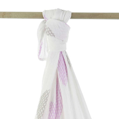 Bamboo Muslin Swaddle (Waffle Print Orchid)