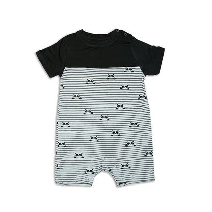 Bamboo Short Sleeve Romper (Peek a boo Panda)