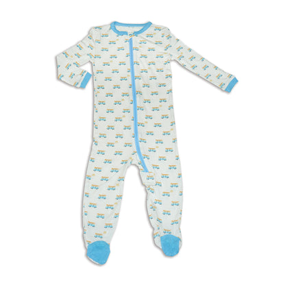 Bamboo Zip up Footed Sleeper (Sunset Cruising Print)