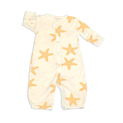 bamboo gown convert into romper starfish print