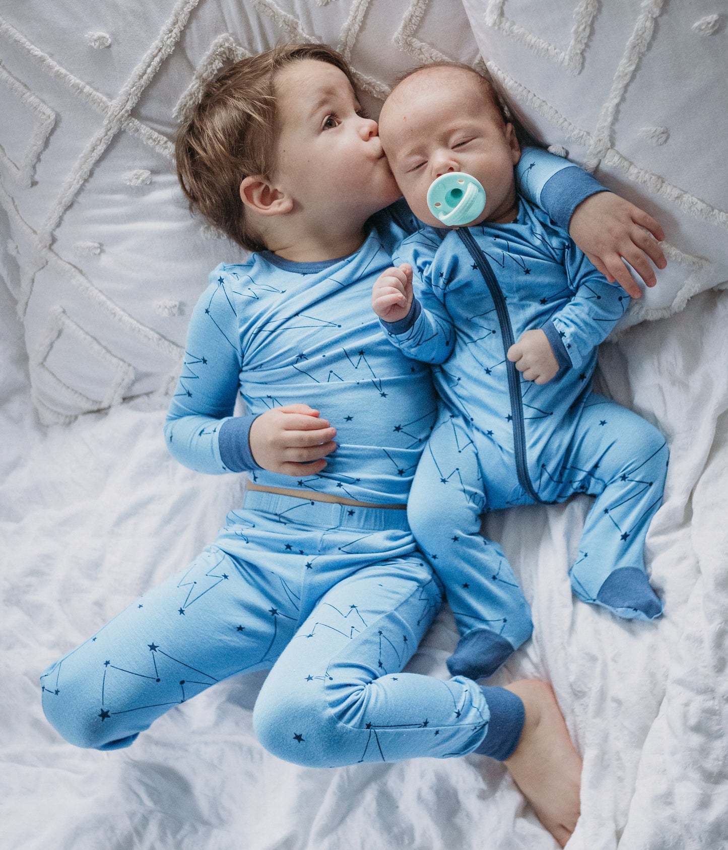 Bamboo Zip-up Footed Sleeper (Light Up the Sky Print)