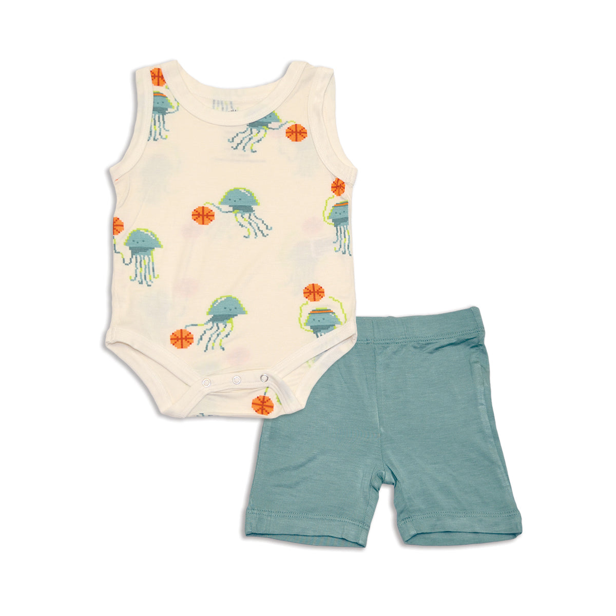 bamboo tank bodysuit short set jelly print