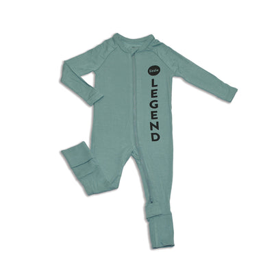 bamboo two way zipper romper mineral