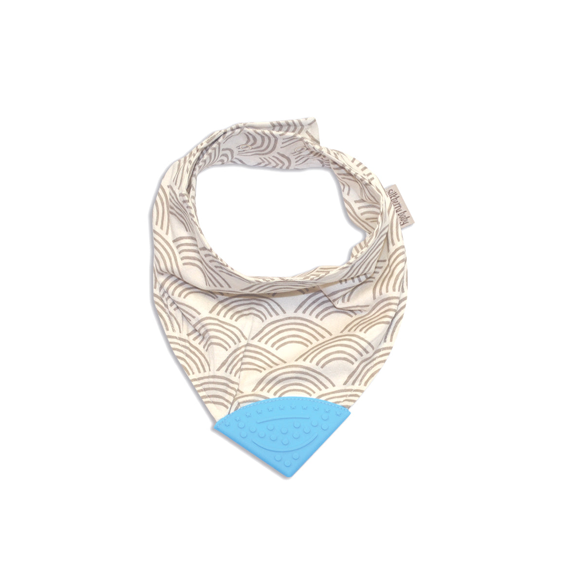 bamboo chewable bib wobbly wave print