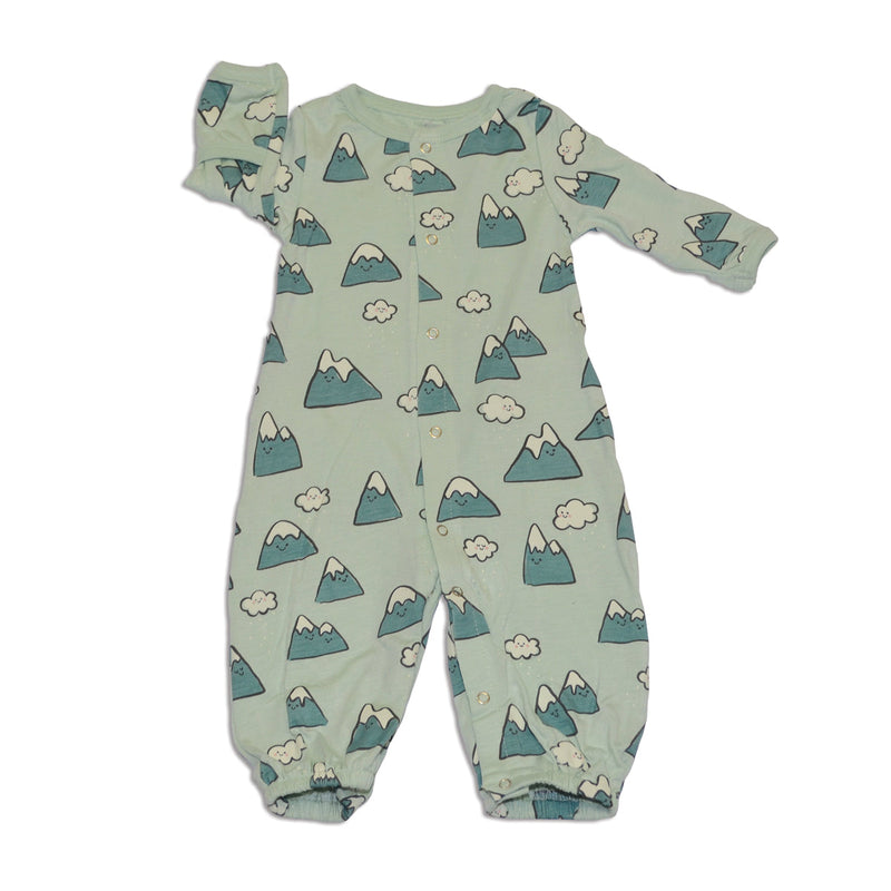 bamboo converter gown snowy rockies print