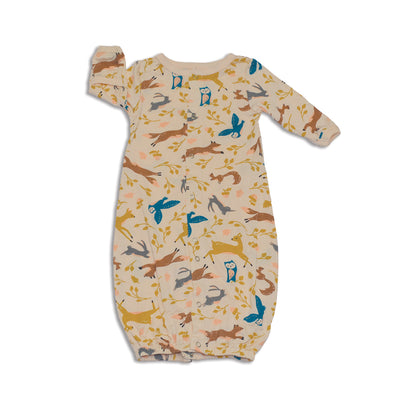 bamboo converter gown woodland frolic print