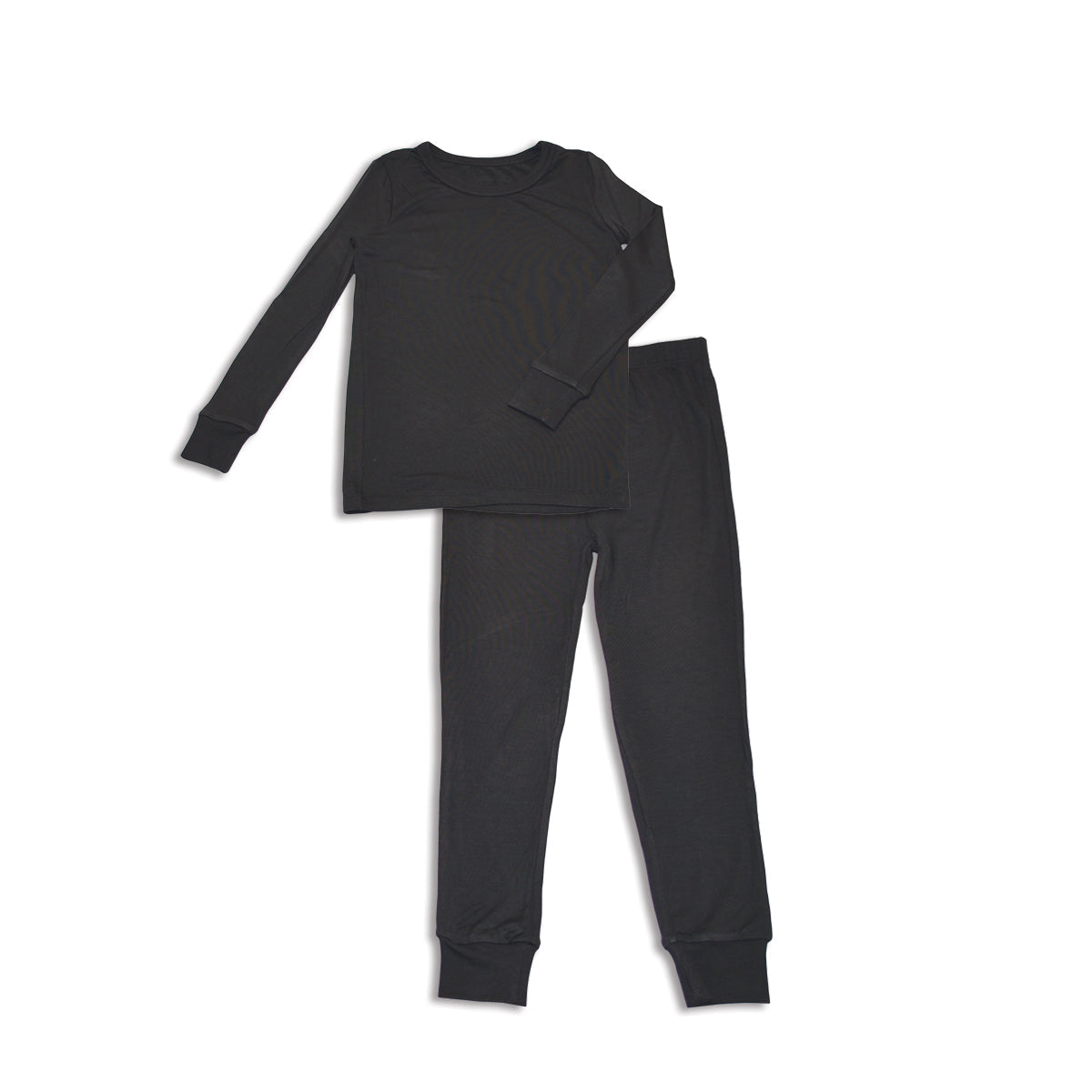 bamboo long sleeve pajama set asphalt color