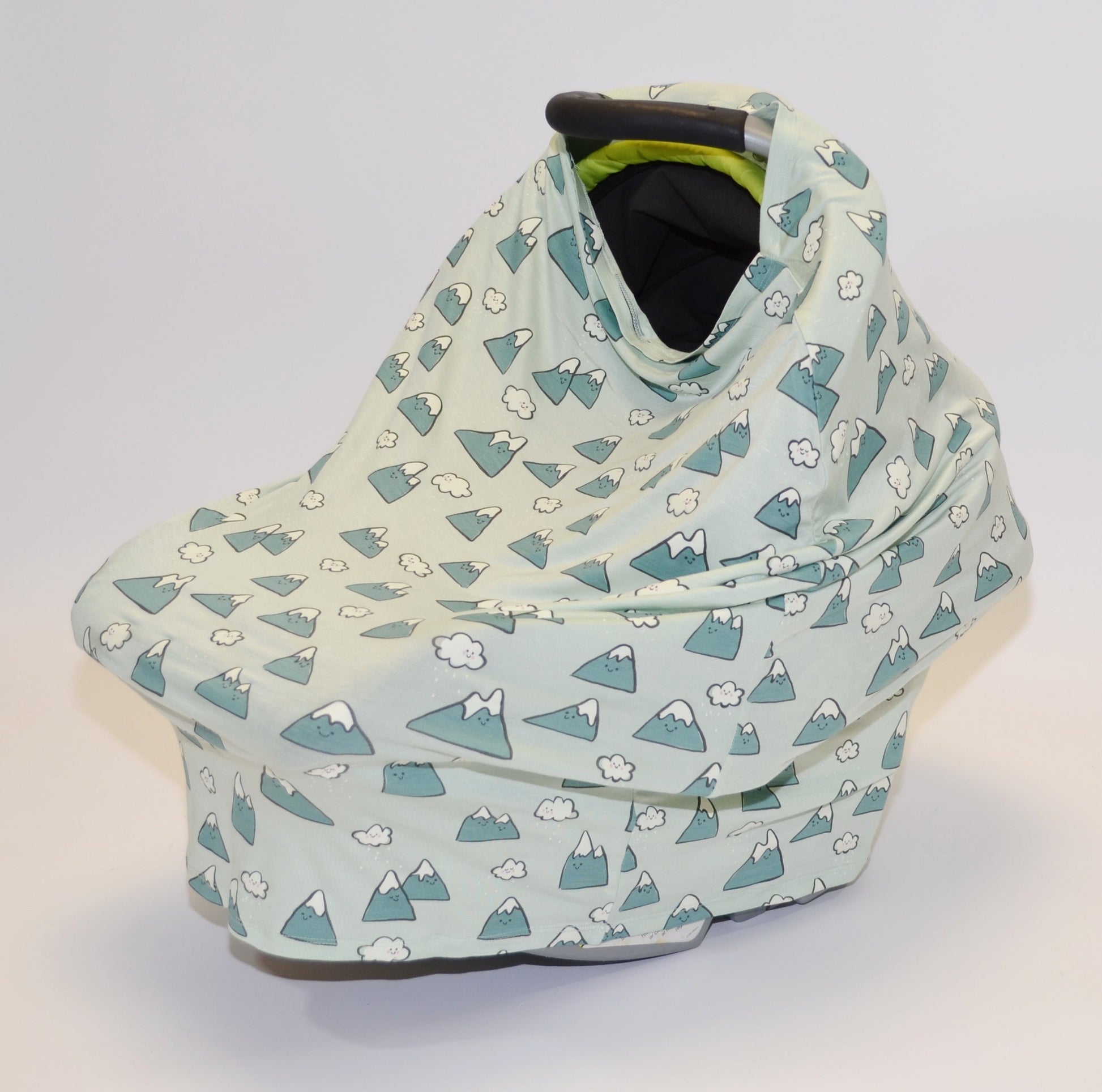 bamboo baby cover & nursing poncho snowy rockies print