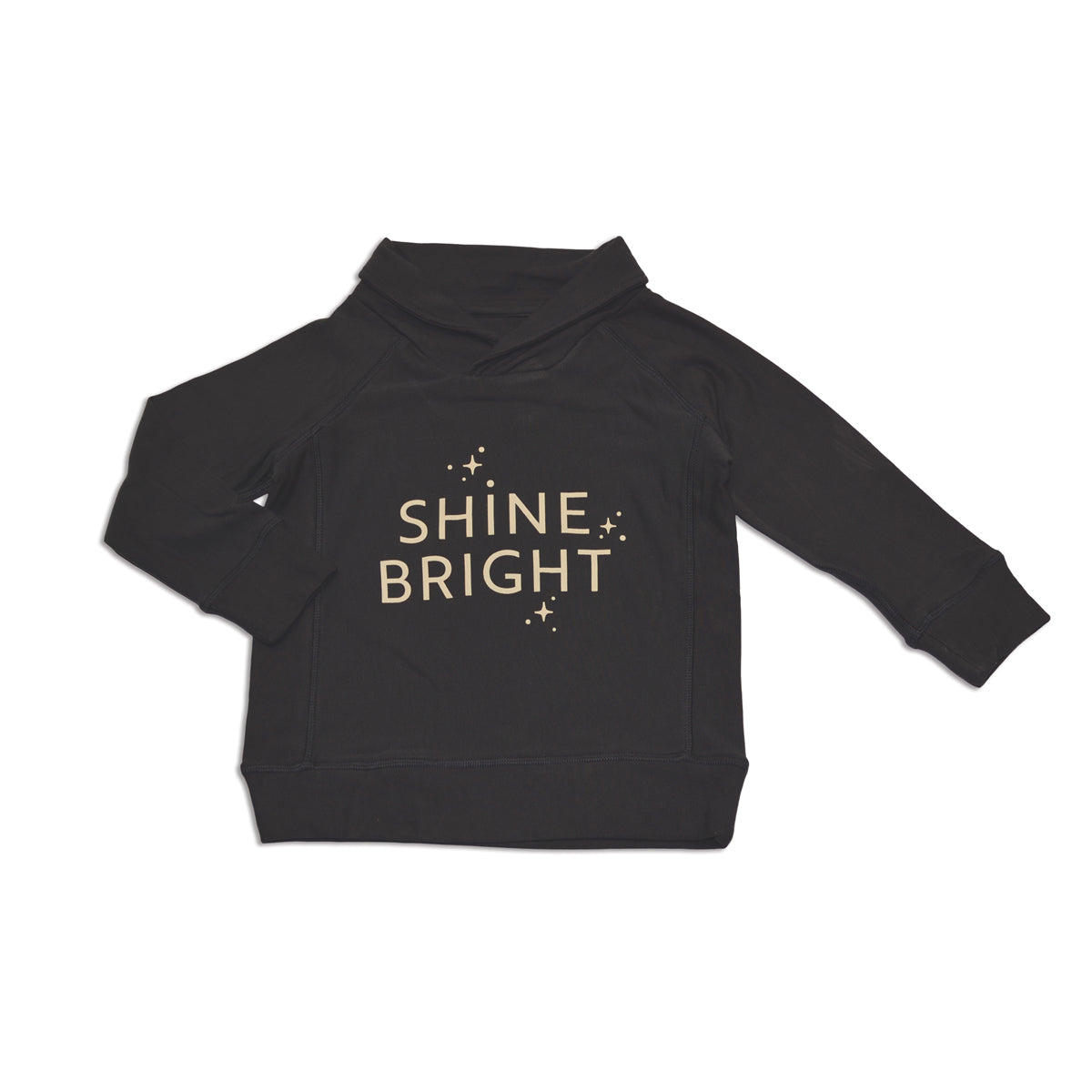 bamboo fleece shawl collar sweatshirt asphalt