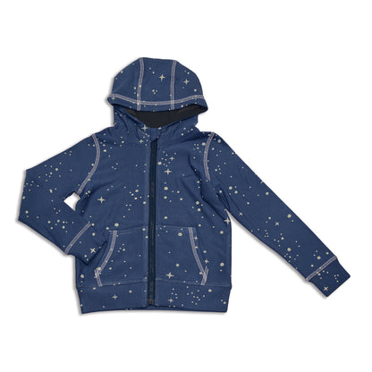 bamboo zip up hoodie galaxy print