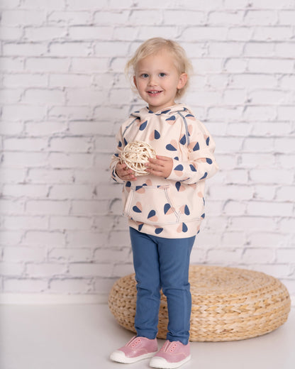 bamboo pullover hoodie heart flutter print baby kids