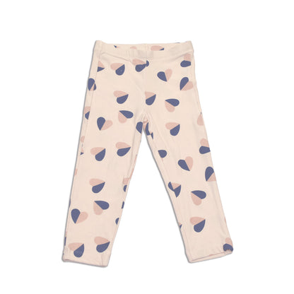 bamboo fleece leggings heart flutter print