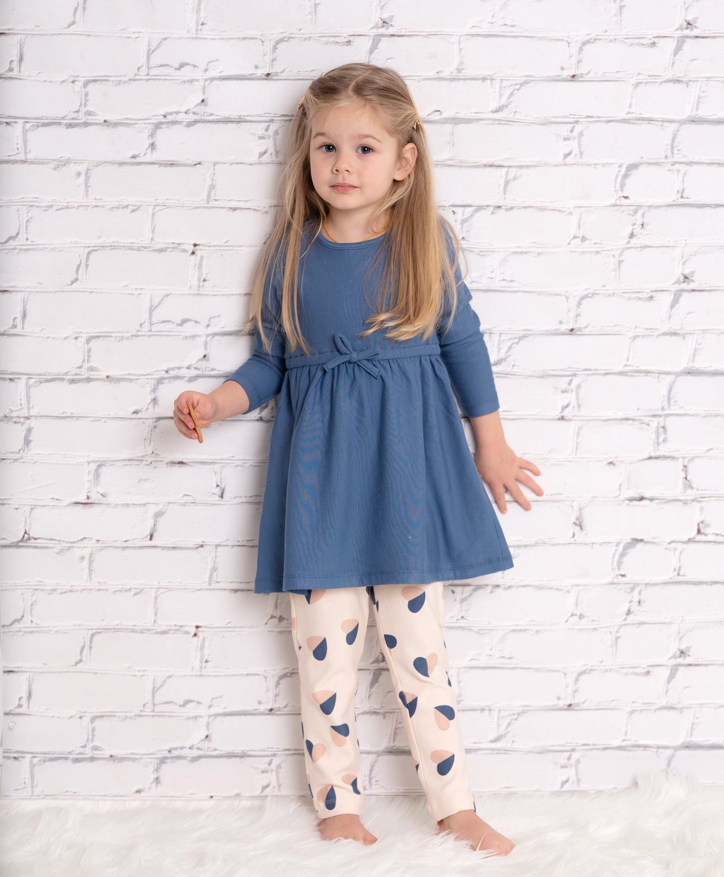 bamboo fleece leggings heart flutter print baby kids2