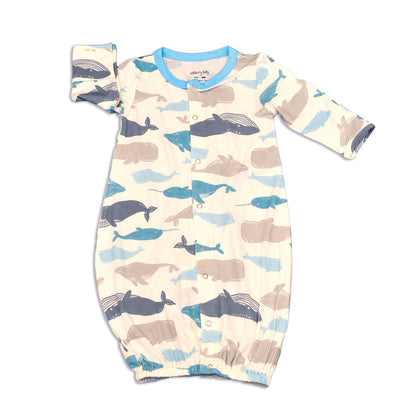bamboo converter gown whale of a time print