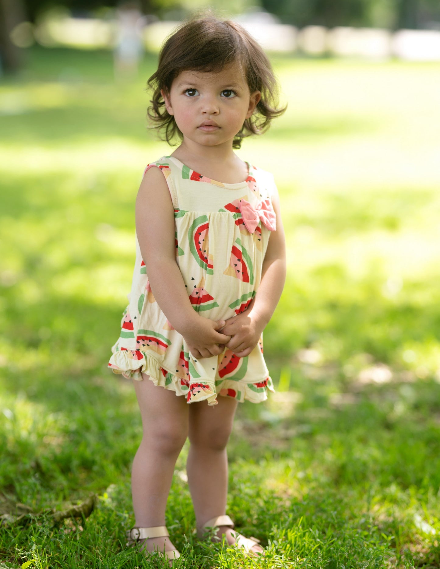 bamboo skirt bodysuit watermelon rainbow print