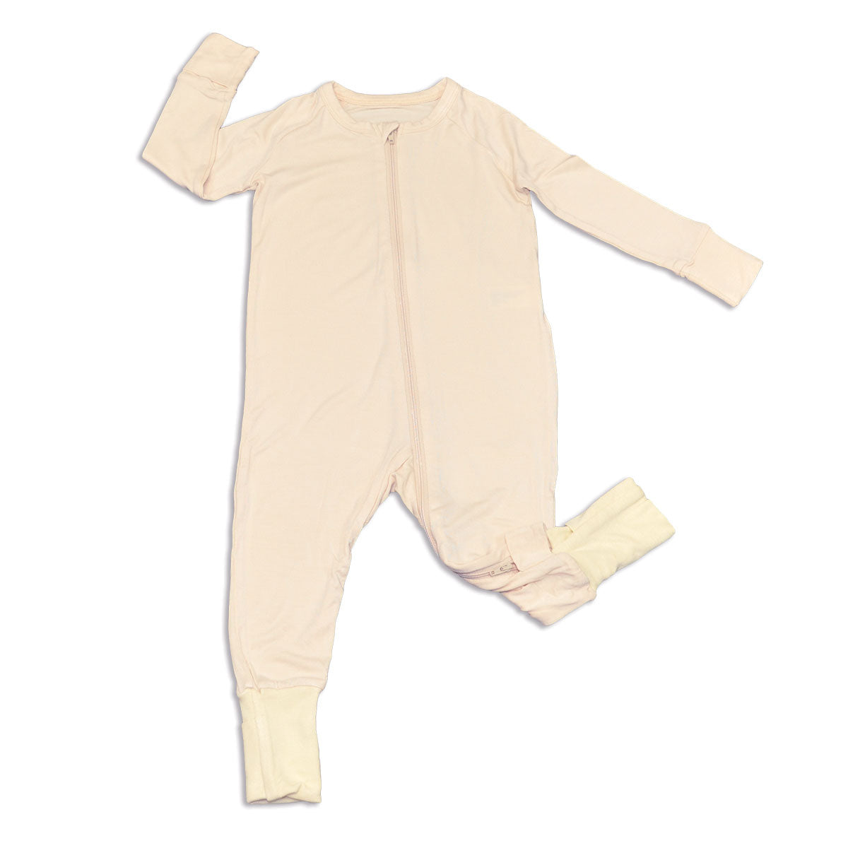bamboo zippy romper soft sand