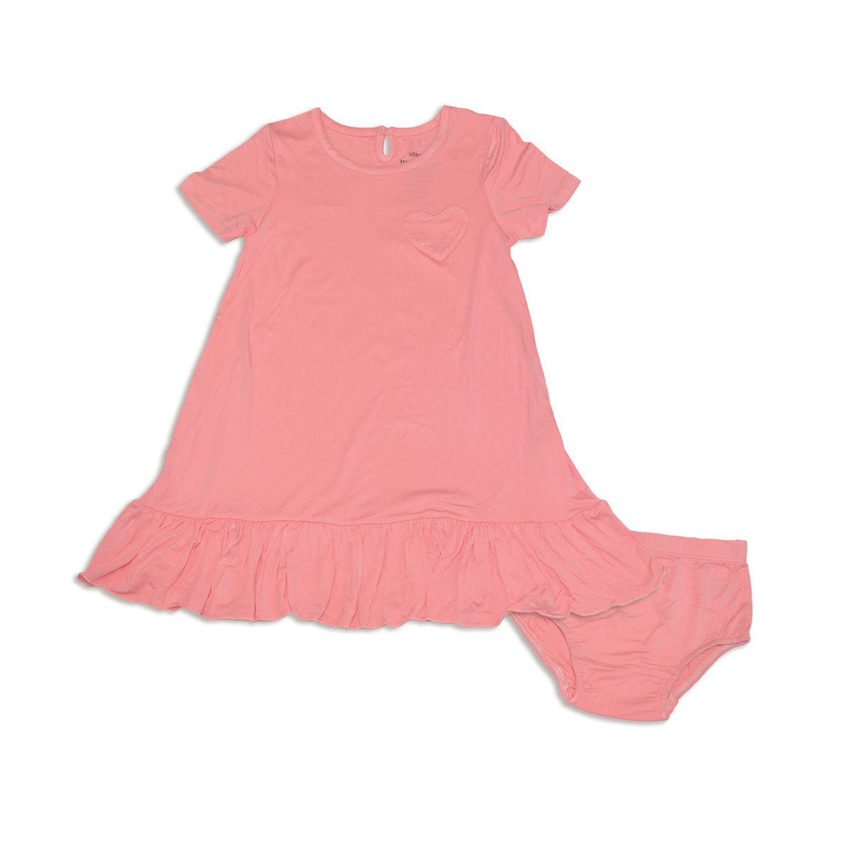 bamboo short sleeve dress pink lemonade