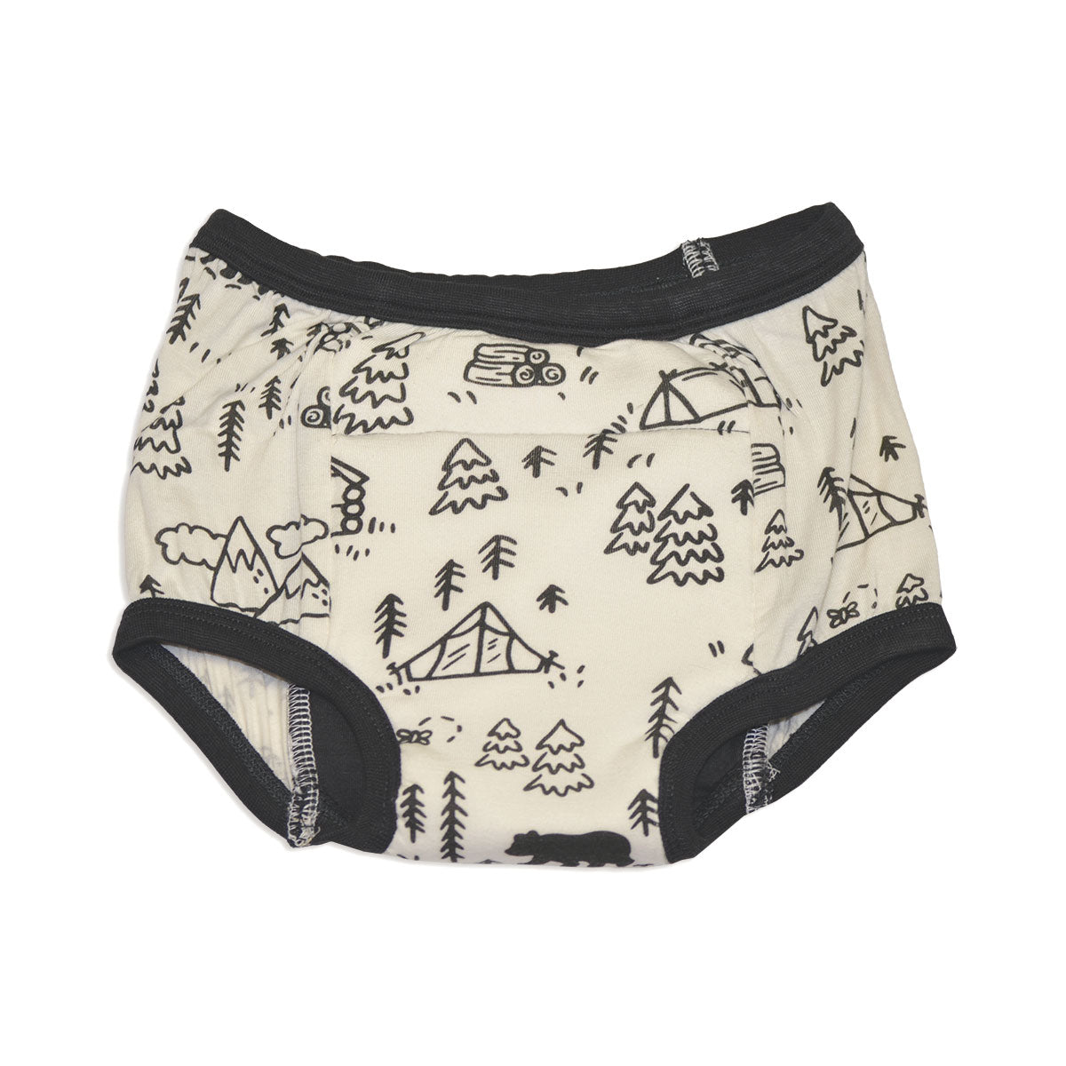 bamboo training pants doodle camp print