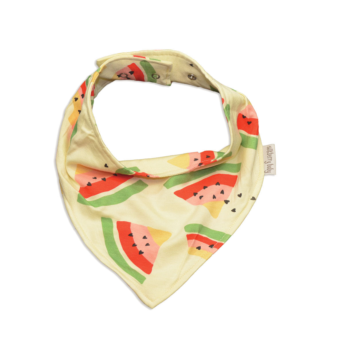 bamboo bandana bib watermelon rainbow print
