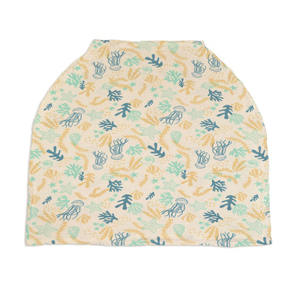 bamboo baby cover & nursing poncho reef print