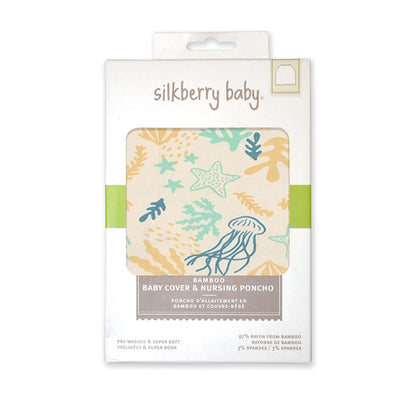 bamboo baby cover & nursing poncho reef print