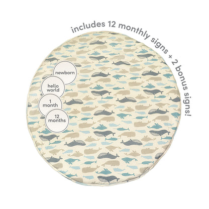 bamboo playmat whale print
