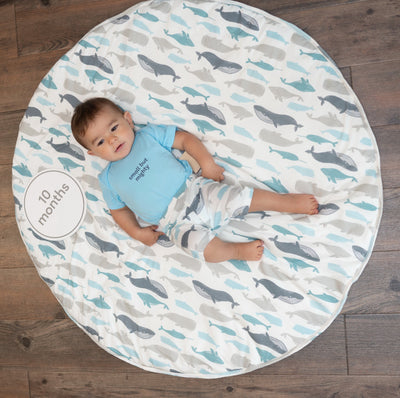 bamboo playmat whale print