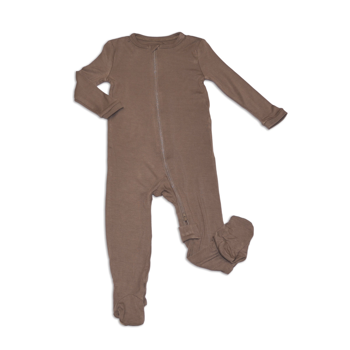 bamboo zip up footies antler
