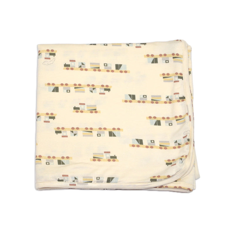 bamboo swaddle blanket all aboard print