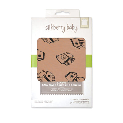 bamboo baby cover & nursing poncho story book bear print