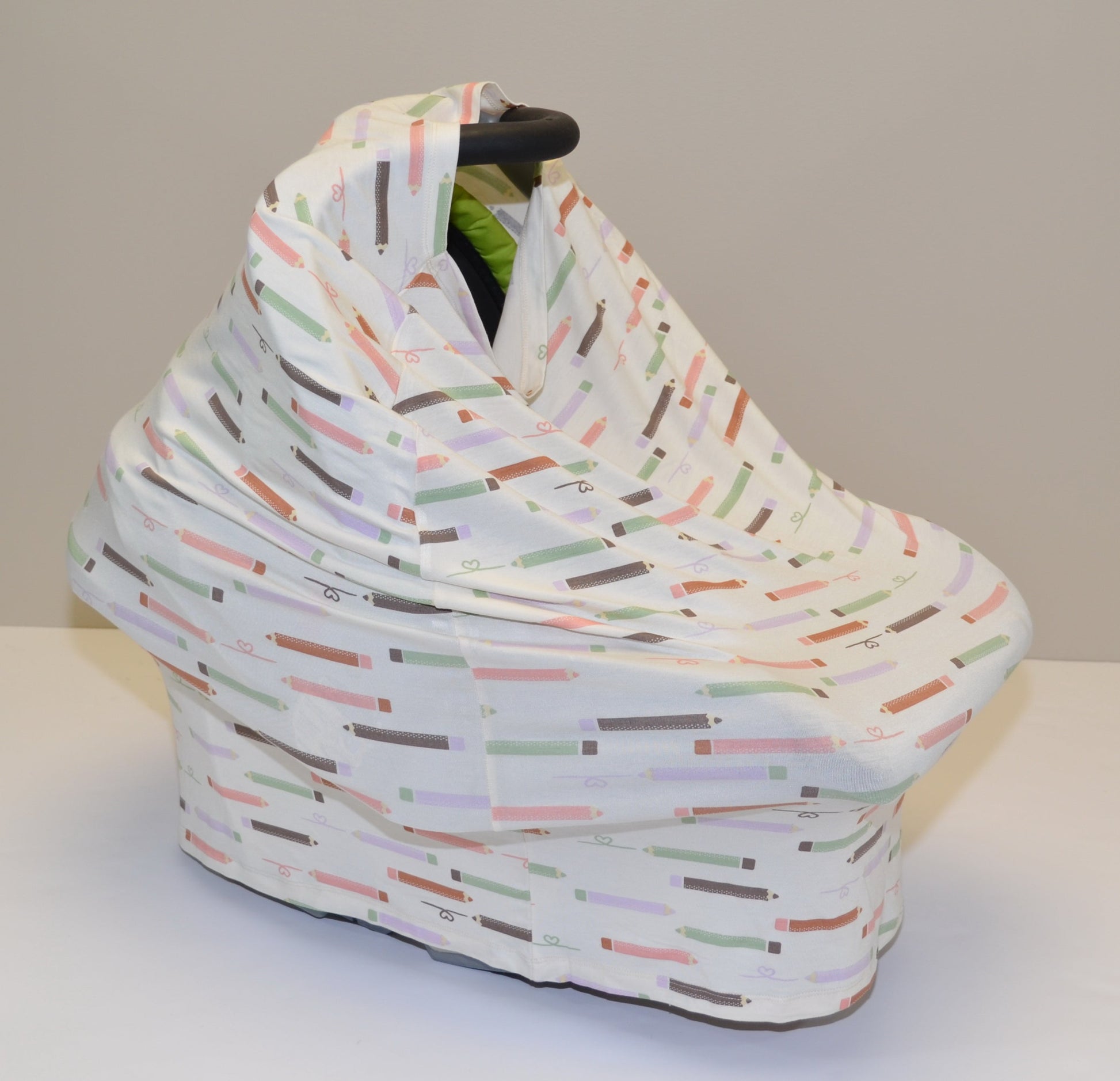 bamboo baby cover & nursing poncho pretty pencils print