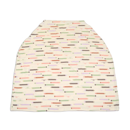 bamboo baby cover & nursing poncho pretty pencils print