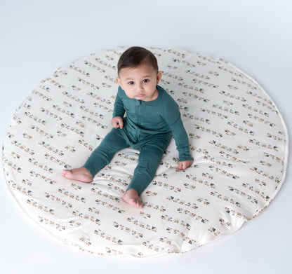 bamboo playmat all aboard print
