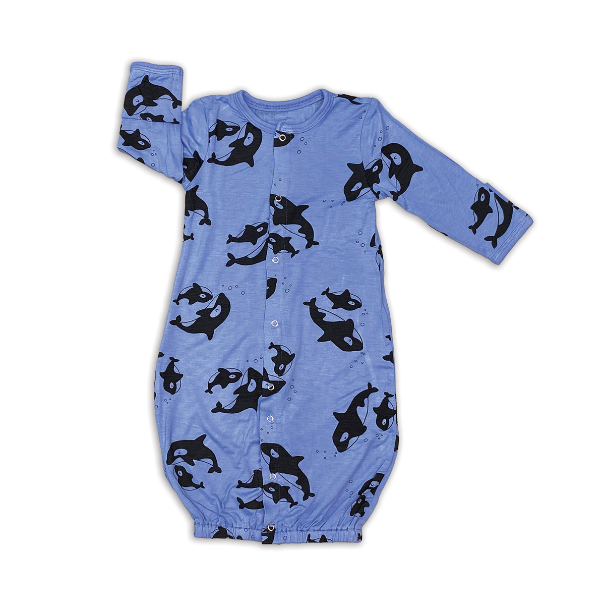 Pre-owned Silkberry Baby Boys Blue  Panda Onesie size: 6-12 Months 