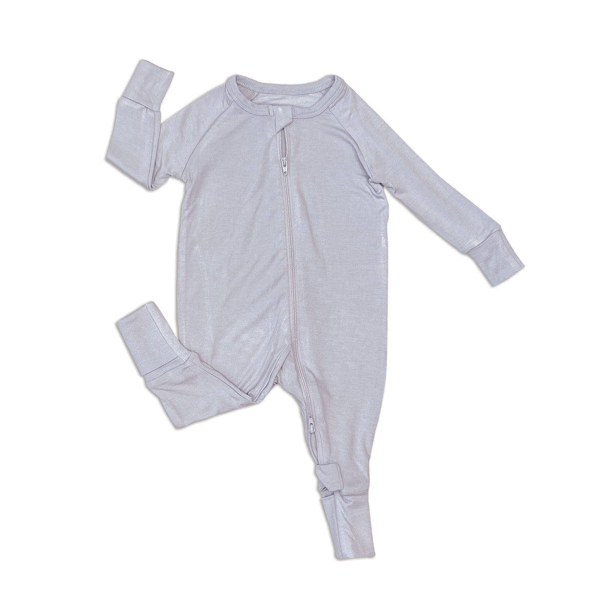 bamboo two way zipper romper shadow