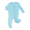 bamboo footies with two way zipper cotton candy
