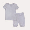 bamboo short sleeve top & shorts pajama set shadow