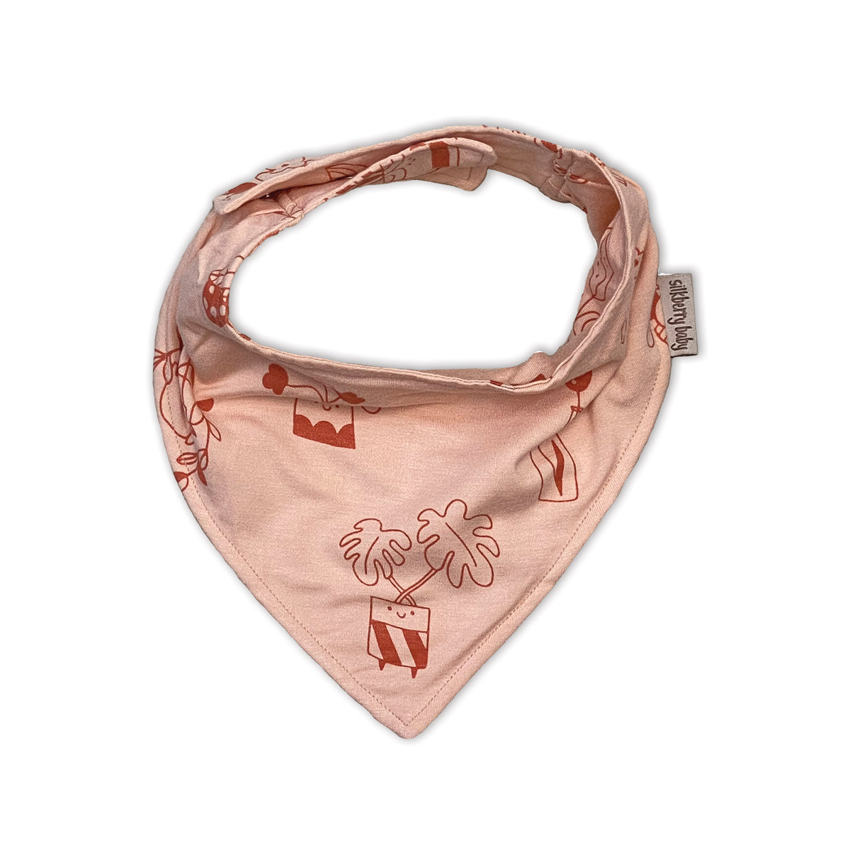 bamboo bandana bib plantastic print