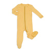 bamboo zip up footed sleeper warm sand color