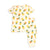 bamboo short sleeve pajama set pineapple love print